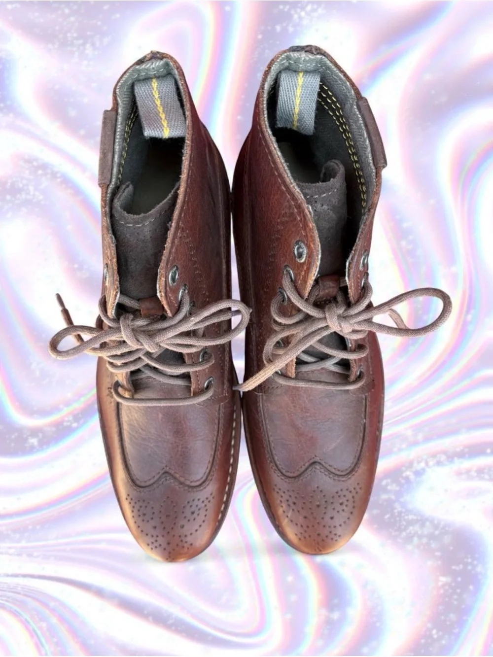 Caterpillar Men's Tan-Brown Leather Chukka Lace-Up Boots